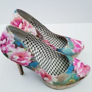 Jessica Simpson Waleo Multi Pink Fabric Pump